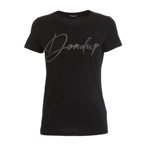 DONDUP T-SHIRT CON LOGO IN RILIEVO NERA S007JS0241DCO3DD999