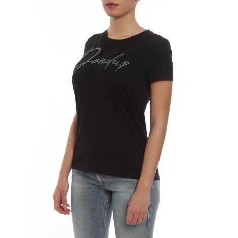 DONDUP T-SHIRT CON LOGO IN RILIEVO NERA S007JS0241DCO3DD999