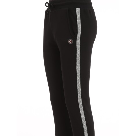 COLMAR PANTALONI DELLA TUTA NERO  CON NASTRO IN LUREX<BR/>90225WT99