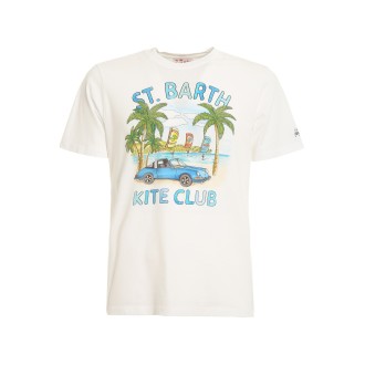 MC2 SAINT BARTH T-SHIRT BIANCA CON STAMPA PORSCHE TSHIRTMAN00464B