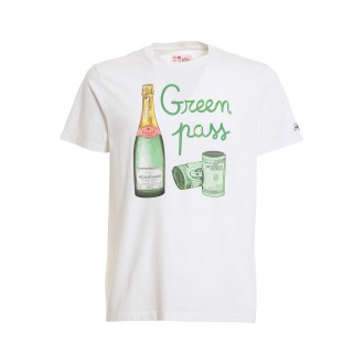 MC2 SAINT BARTH T-SHIRT GREEN PASS BIANCA TSHIRTMAN02834B