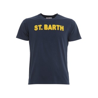 MC2 SAINT BARTH T-SHIRT BLU CON STAMPA ST BARTH TSHIRTMAN02872B