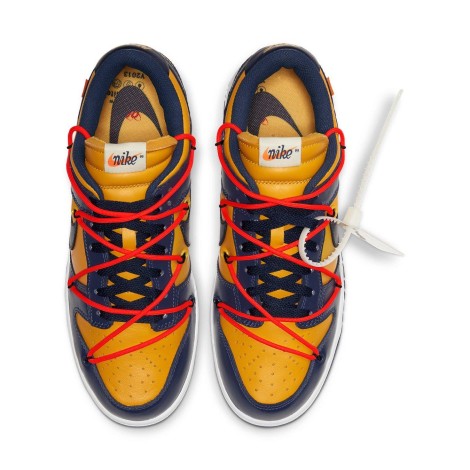 Nike Dunk Low Off-White University Gold Midnight Navy