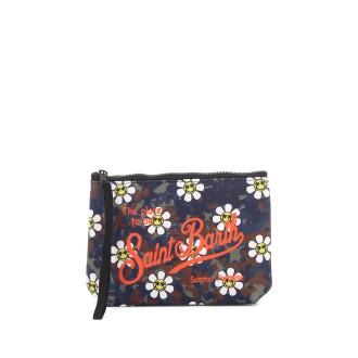 MC2 SAINT BARTH Pochette in scuba con stampa a margherita  ALINE00549B<BR/>