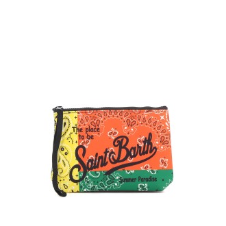 MC2 SAINT BARTH Pochette in scuba con stampa a bandana  ALINE01222B