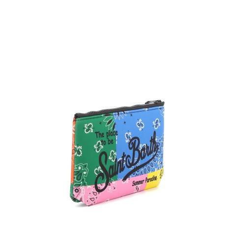 MC2 SAINT BARTH Pochette in scuba con stampa a bandana  ALINE01222B