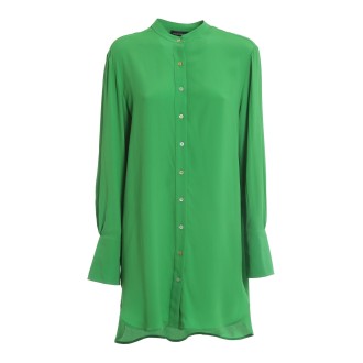 PAOLO FIORILLO CAPRI CAMICIA OVER IN MISTO SETA VERDE 3264405715