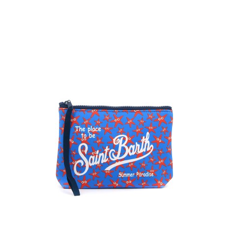 MC2 SAINT BARTH Pochette scuba con stampa di cartoline ALINE01325B