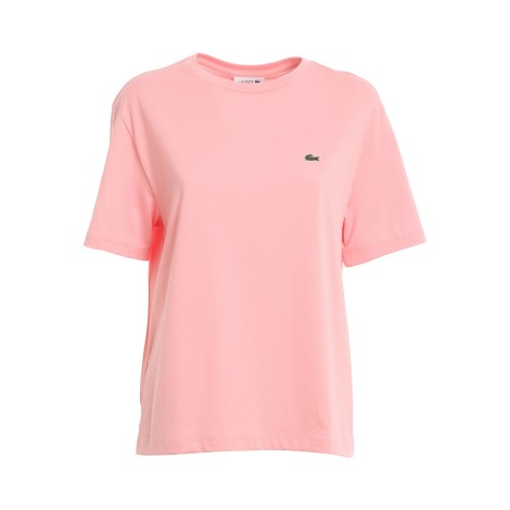 LACOSTE T-SHIRT IN COTONE ROSA TF54417SY