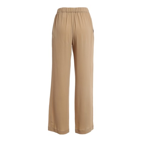 PAOLO FIORILLO CAPRI PANTALONI AMPI IN MISTO SETA BEIGE 222824057RAPHIA