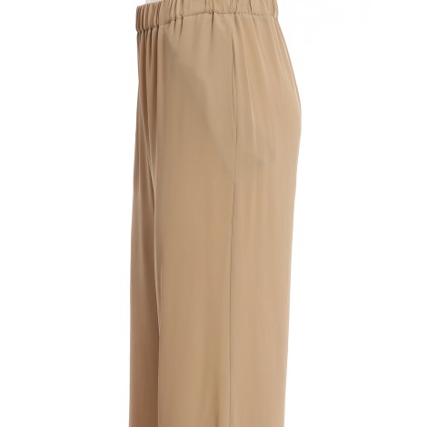 PAOLO FIORILLO CAPRI PANTALONI AMPI IN MISTO SETA BEIGE 222824057RAPHIA