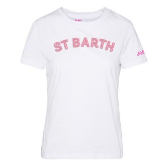 MC2 SAINT BARTH T-SHIRT BIANCA CON LOGO EMILIE00496B