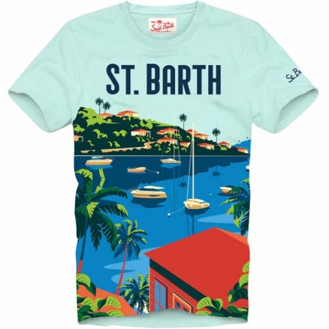 MC2 SAINT BARTH T-SHIRT CON STAMPA DI CARTOLINE ST BARTH TSHIRTMAN00715B