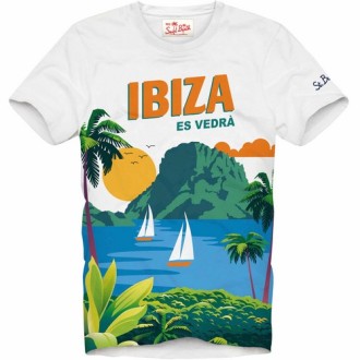 MC2 SAINT BARTH T-SHIRT BIANCA CON STAMPA DI CARTOLINE IBIZA TSHIRTMAN00718B