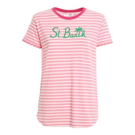 MC2 SAINT BARTH T-SHIRT A RIGHE ROSA DANA00361B