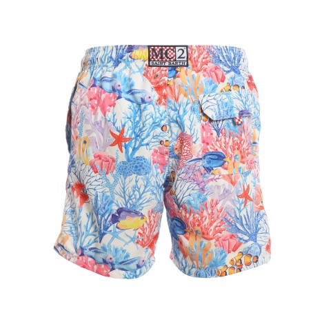 MC2 SAINT BARTH BOXER MARE STAMPA FONDALE MARINO GUSTAVIA00654B