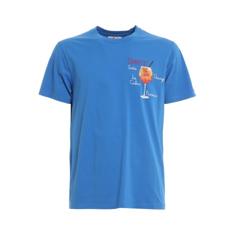 MC2 SAINT BARTH T-SHIRT BLUETTE CON STAMPA SPRITZ TSHIRTMAN00463B