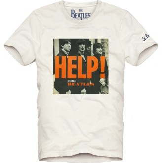 MC2 SAINT BARTH T-SHIRT BIANCA STAMPA HELP! THE BEATLES JACK02321B