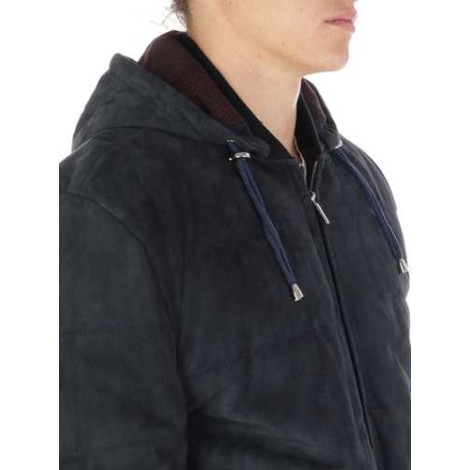 RAVAZZOLO | Men's Suede Hooded Jacket