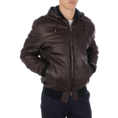 RAVAZZOLO | Men's Leather Hooded Jacket