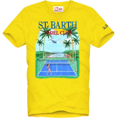 MC2 SAINT BARTH T-SHIRT STAMPA PADEL GIALLA TSHIRTMAN02720B