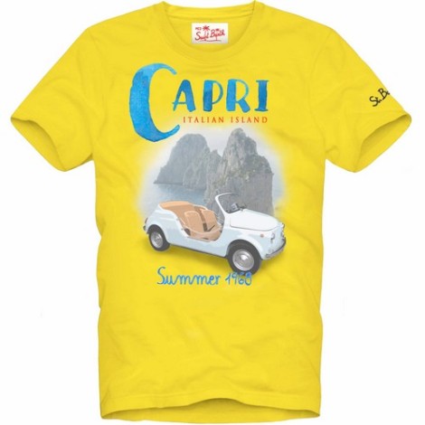 MC2 SAINT BARTH T-SHIRT CAPRI ISLAND GIALLA TSHIRTMAN02277B