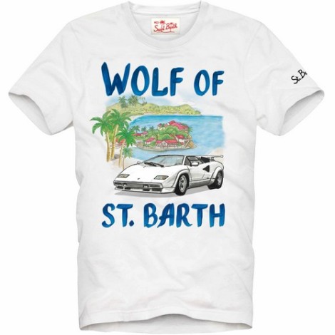 MC2 SAINT BARTH T-SHIRT WOLF OF ST BARTH BIANCA TSHIRTMAN01288B