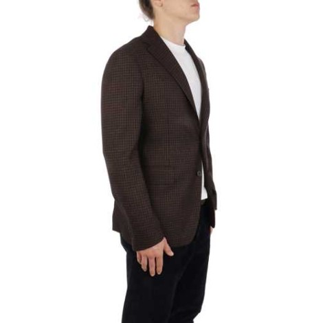 TAGLIATORE | Men's Houndstooth Wool and Cotton Blazer