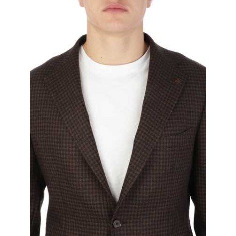 TAGLIATORE | Men's Houndstooth Wool and Cotton Blazer