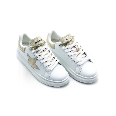 SHOP ART SNEAKERS IN ECO PELLE E LAMINATO 80508OFFWHITELAMINATO