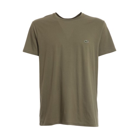 LACOSTE T-SHIRT IN JERSEY VERDE SCURO TH6709316