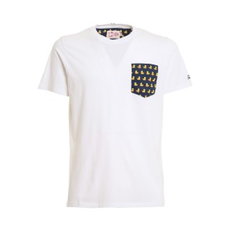 MC2 SAINT BARTH T-SHIRT CON TASCA STAMPA DUCKY BLANCHE01235B