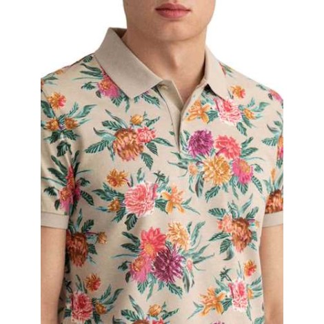 Gant | Polo D2. Dahlia Print Pique Ss Rugger