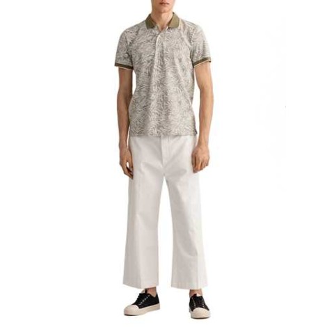 Gant | Polo D2. Leaf Print Pique Ss Rugger