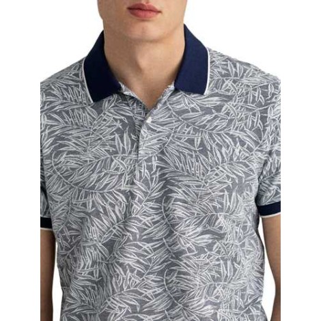 Gant | Polo D2. Leaf Print Pique Ss Rugger