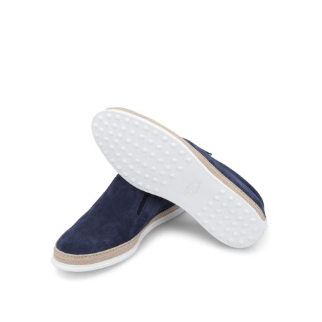 TOD'S SLIP-ON IN PELLE SCAMOSCIATA BLU XXM0TV0K900RE0U820