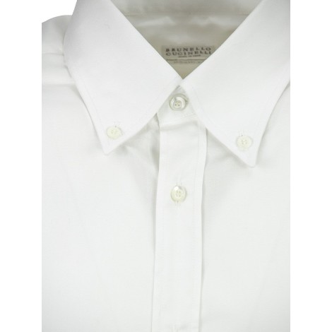 BRUNELLO CUCINELLI CAMICIA CLASSICA BIANCA M0UC40038C159