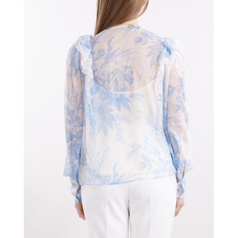 TWIN SET Blusa con stampa a fiori toile de Jouy Twinset