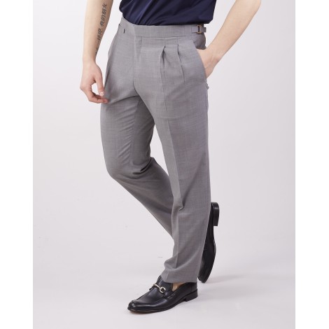 QUATTRO DECIMI Pantalone in fresco lana con doppia pences Quattro Decimi