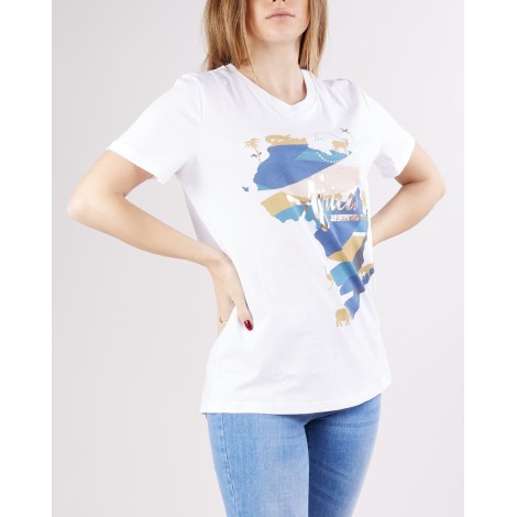 MANILA GRACE T-shirt con stampa Africa Manila Grace