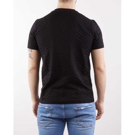 EMPORIO ARMANI T-shirt in jersey eagle jacquard all over Emporio Armani