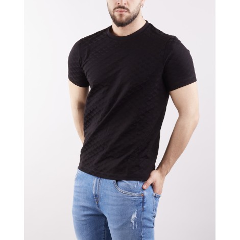 EMPORIO ARMANI T-shirt in jersey eagle jacquard all over Emporio Armani