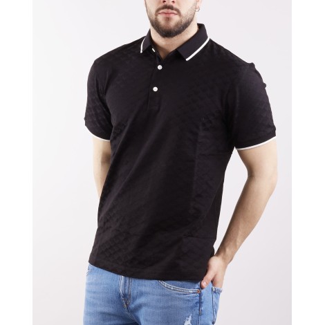 EMPORIO ARMANI Polo in jersey eagle jacquard all over Emporio Armani