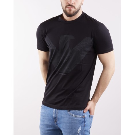 EMPORIO ARMANI T-shirt in jersey Pima con stampa maxi aquila Emporio Armani