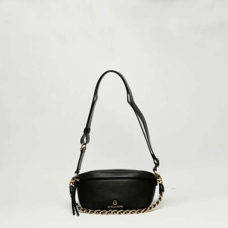 <p>Borsa a marsupio in pelle nera</p>