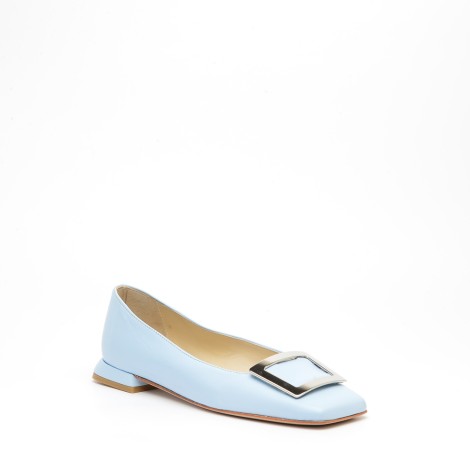 Ballerina in pelle azzurra