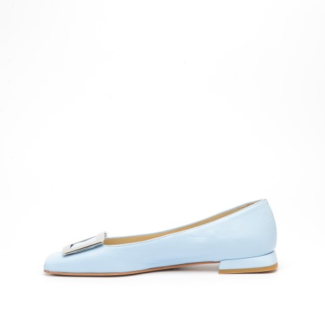 Ballerina in pelle azzurra