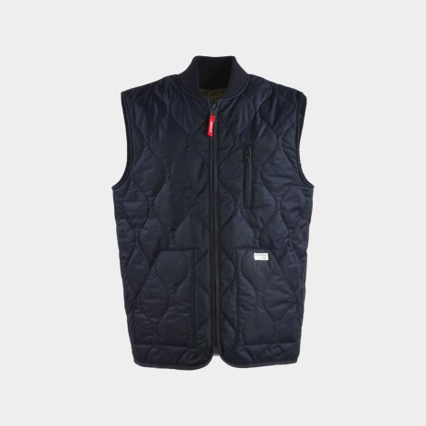 Gilet in tessuto tecnico blu