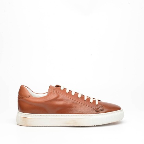 Sneakers in pelle marrone