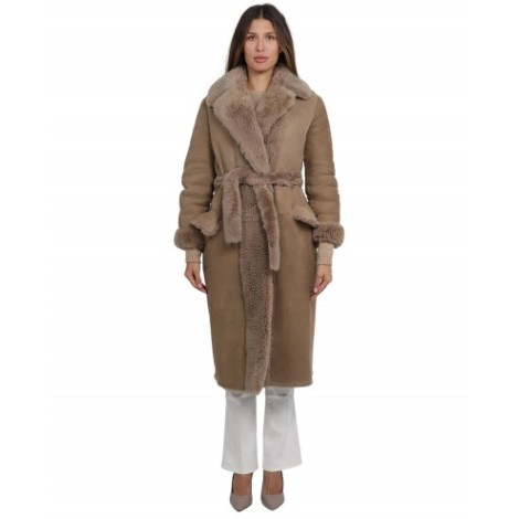 Ralph Lauren beige shearling coat